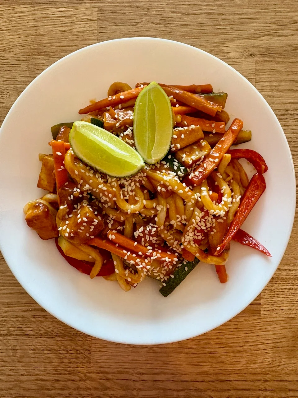 Udon w sosie orzechowym